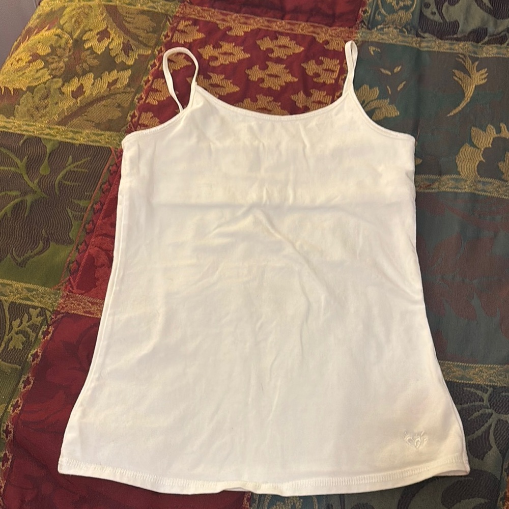 Justice White Fitted Sleeveless Camisole